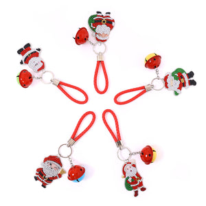 Christmas Santa Claus DIY Diamonds Painting Keychain Acrylic Crystal Art Crafts (AA1201-3)