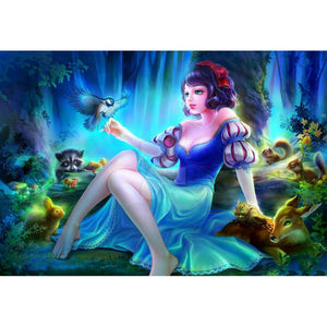 Snow White 50*30CM(Canvas) Full Round Drill Diamond Painting