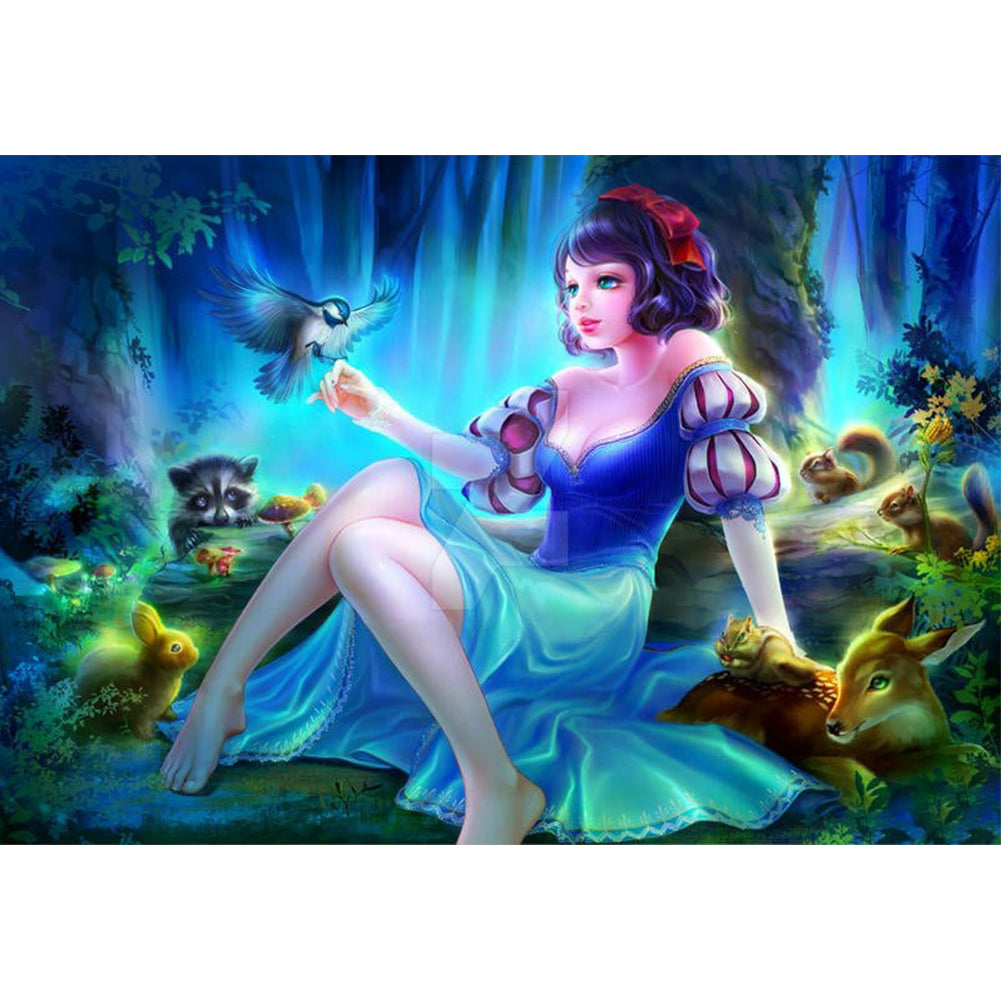 Snow White 50*30CM(Canvas) Full Round Drill Diamond Painting
