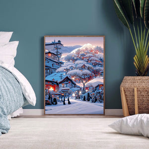 Colorful Castle Landscape 50*75CM(Canvas) Full Round Drill Diamond Painting