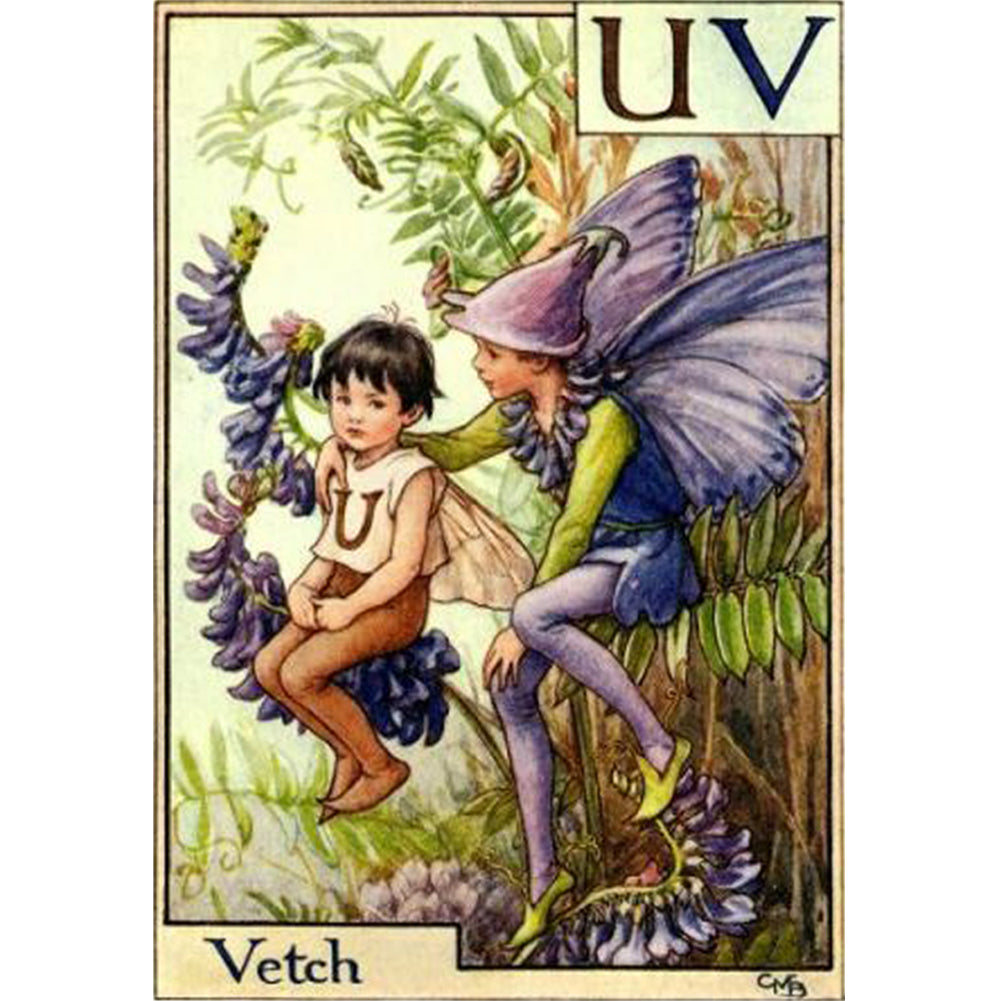 Wild Pea Fairy 40*50CM(Canvas) Full Round Drill Diamond Painting