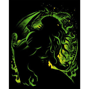 Yishu - Cthulhu Mythos Silhouette - 40*50CM 11CT 3 Stamped Cross Stitch