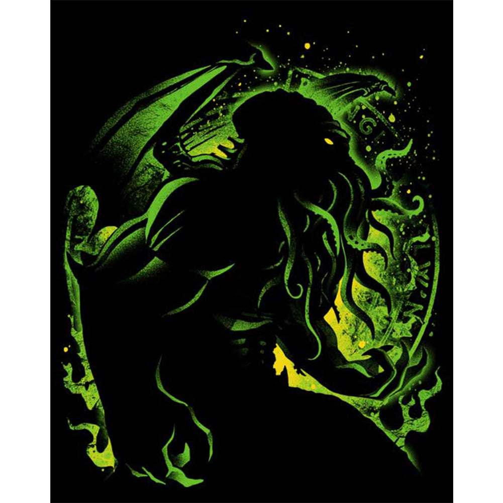 Yishu - Cthulhu Mythos Silhouette - 40*50CM 11CT 3 Stamped Cross Stitch