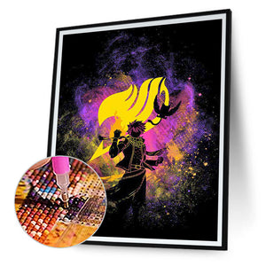 Fairy Tail - Natsu Silhouette 30*40CM(Canvas) Full Round Drill Diamond Painting