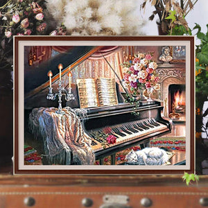 Art Piano 50*40CM(Canvas) Full Square Drill Diamond Painting