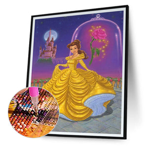 Princess Belle 30*40CM(Canvas) Full Round Drill Diamond Painting