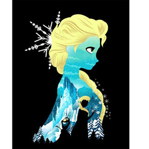 Elsa Silhouette 40*50CM(Canvas) Full Square Drill Diamond Painting