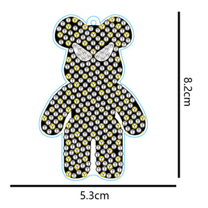 DIY Diamond Keyrings Mosaic Double Sided Cartoon Bear Accessories (YS067)