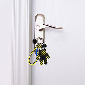 DIY Diamond Keyrings Mosaic Double Sided Cartoon Bear Accessories (YS067)