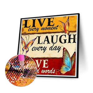 Love Calligraphy 30*30CM(Canvas) Full Square Drill Diamond Painting