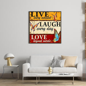 Love Calligraphy 30*30CM(Canvas) Full Square Drill Diamond Painting