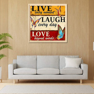 Love Calligraphy 30*30CM(Canvas) Full Square Drill Diamond Painting