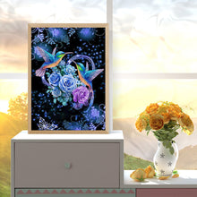 Load image into Gallery viewer, Flower I Hummingbird 40*50CM(Canvas) Full Round Drill Diamond Painting
