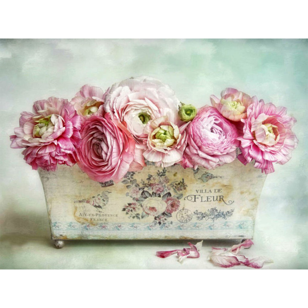 Eustia Bouquet 40*30CM(Canvas) Full Round Drill Diamond Painting