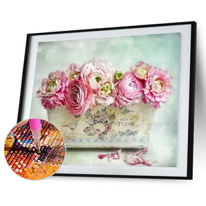 Eustia Bouquet 40*30CM(Canvas) Full Round Drill Diamond Painting