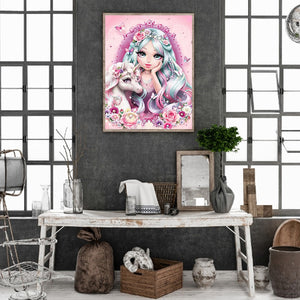 Unicorn Girl 30*40CM(Canvas) Full Square Drill Diamond Painting