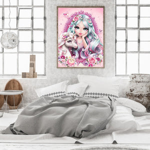 Unicorn Girl 30*40CM(Canvas) Full Square Drill Diamond Painting