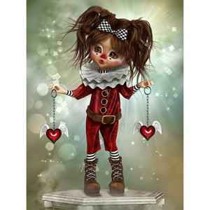 Big-Eyed Girl 30*40CM(Canvas) Full Square Drill Diamond Painting