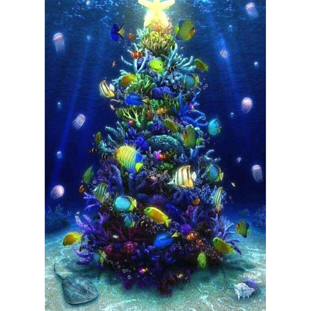 Christmas Tree 30*40CM(Canvas) Full Round Drill Diamond Painting