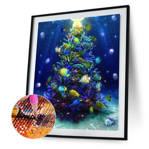 Christmas Tree 30*40CM(Canvas) Full Round Drill Diamond Painting