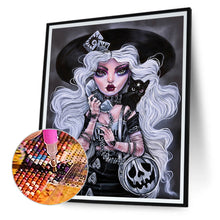 Load image into Gallery viewer, Fashionable Girl With Heavy Makeup 30*40CM(Canvas) Full Round Drill Diamond Painting
