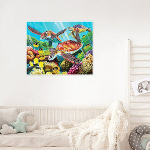 Sea Turtle 50*40CM(Canvas) Full Round Drill Diamond Painting