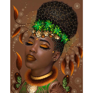 Indian Woman 40*50CM(Canvas) Full Round Drill Diamond Painting