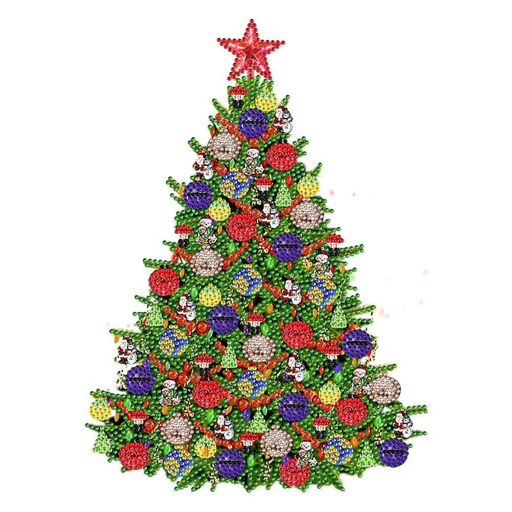 Christmas Tree 30*40CM(Canvas) Partial Special Shaped Drill Diamond Painting