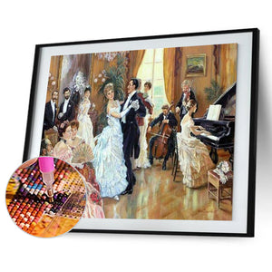 Oil Painting Of A Palace Lady 50*40CM(Canvas) Full Round Drill Diamond Painting