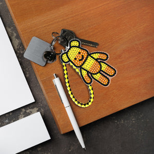 DIY Mosaic Keychain Bear Diamonds Painting Key Ring for Girl Bag Pendant (YS070)