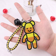 Load image into Gallery viewer, DIY Mosaic Keychain Bear Diamonds Painting Key Ring for Girl Bag Pendant (YS070)
