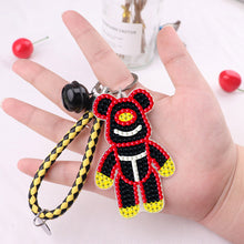 Load image into Gallery viewer, DIY Mosaic Keychain Bear Diamonds Painting Key Ring for Girl Bag Pendant (YS089)
