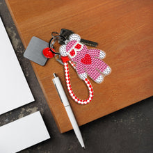 Load image into Gallery viewer, DIY Mosaic Keychain Bear Diamonds Painting Key Ring for Girl Bag Pendant (YS090)

