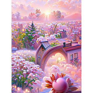Dream Flower Manor 30*40CM(Canvas) Full Round Drill Diamond Painting