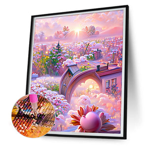 Dream Flower Manor 30*40CM(Canvas) Full Round Drill Diamond Painting