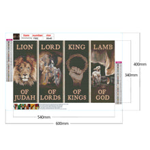 Load image into Gallery viewer, Lion Woodblock Print 60*40CM(Canvas) Full Square Drill Diamond Painting
