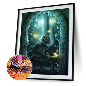 Dark Cat 40*50CM(Canvas) Full Round Drill Diamond Painting