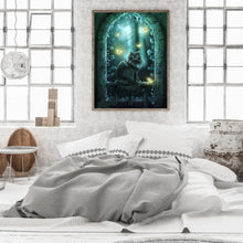 Load image into Gallery viewer, Dark Cat 40*50CM(Canvas) Full Round Drill Diamond Painting
