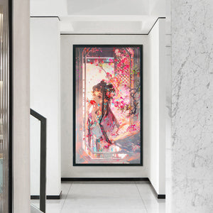 Yishu - Ancient Beauty Girl - 50*90CM 11CT 3 Stamped Cross Stitch