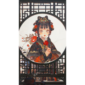 Yishu - Ancient Beauty Girl - 50*90CM 11CT 3 Stamped Cross Stitch