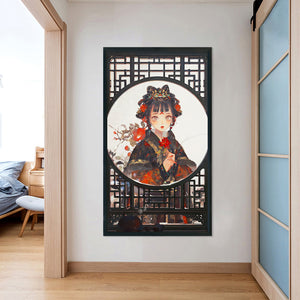 Yishu - Ancient Beauty Girl - 50*90CM 11CT 3 Stamped Cross Stitch