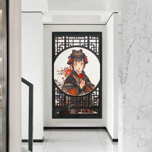 Load image into Gallery viewer, Yishu - Ancient Beauty Girl - 50*90CM 11CT 3 Stamped Cross Stitch
