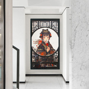 Yishu - Ancient Beauty Girl - 50*90CM 11CT 3 Stamped Cross Stitch