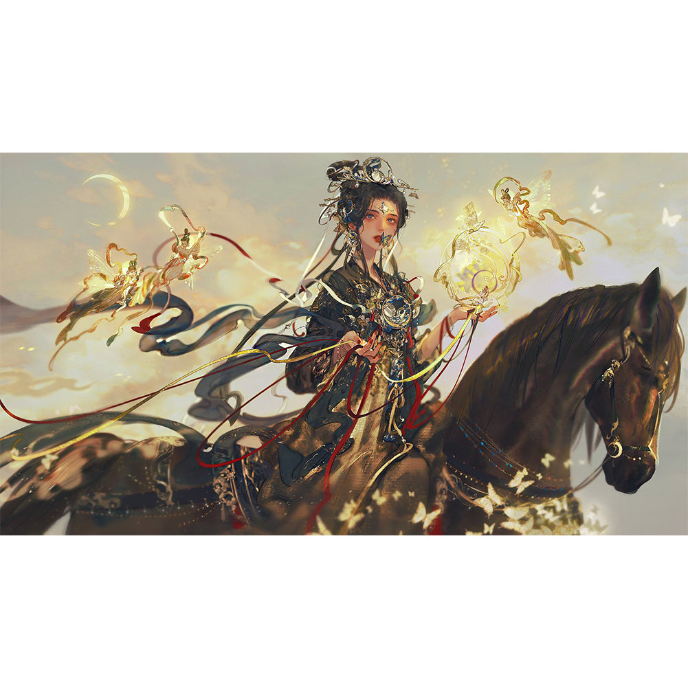 Yishu - Ancient Beauty - 90*50CM 11CT 3 Stamped Cross Stitch