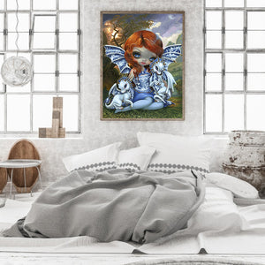 Big-Eyed Doll 40*50CM(Canvas) Full Round Drill Diamond Painting