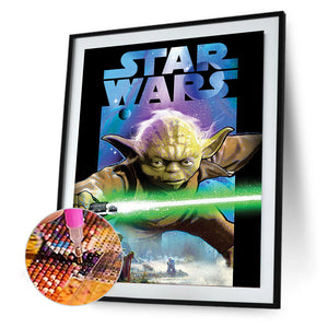 Star Wars: Yoda 40*50CM(Canvas) Full Round Drill Diamond Painting