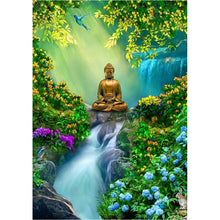 Load image into Gallery viewer, Buddha Statue 40*50CM(Canvas) Full Round Drill Diamond Painting
