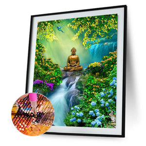 Buddha Statue 40*50CM(Canvas) Full Round Drill Diamond Painting