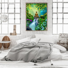 Load image into Gallery viewer, Buddha Statue 40*50CM(Canvas) Full Round Drill Diamond Painting

