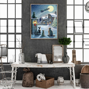 Christmas Holiday 40*50CM(Canvas) Full Round Drill Diamond Painting